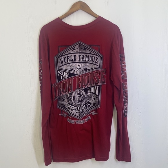 Next Level - Vintage Iron Horse Saloon Bike Week 2018 Long Sleeve Shirt Size L - Picture 10 of 11